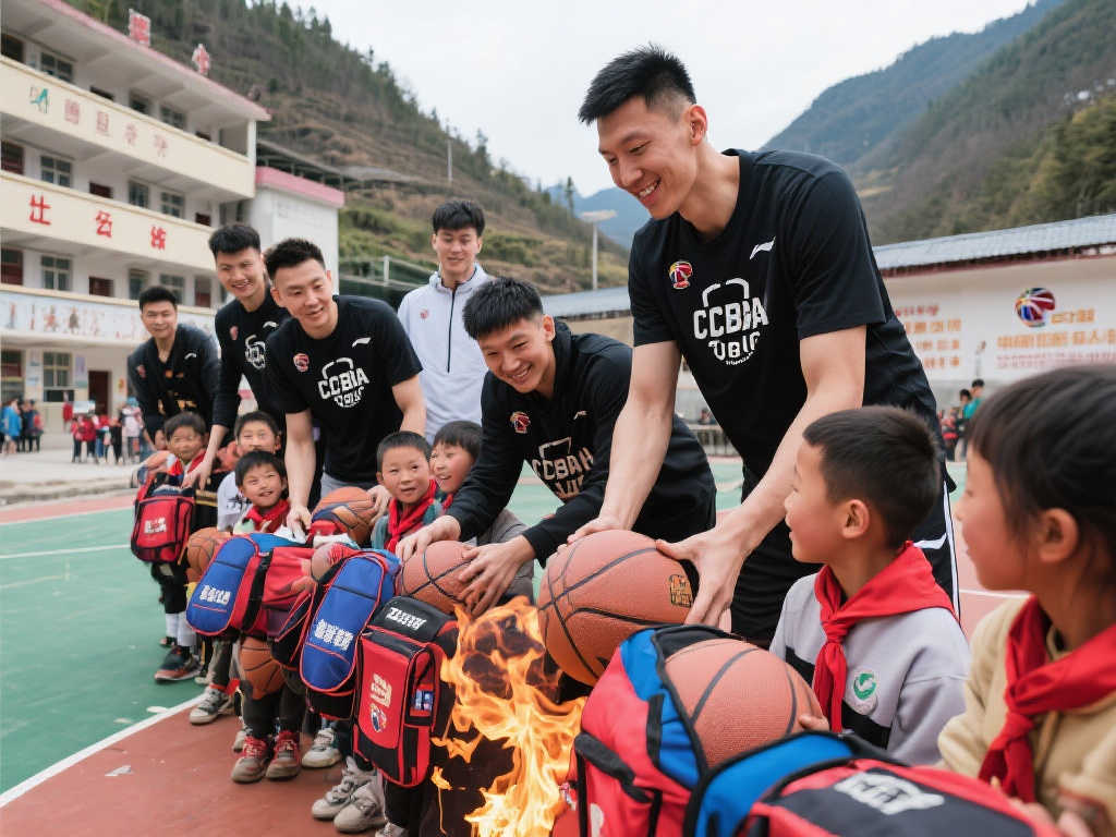 CBA球员带队探访山区小学,传递体育梦想 CBA球员带队探访山区小学,传递体育梦想